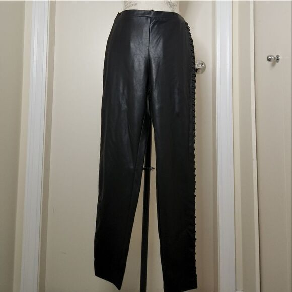 Black corset vegan leather leggings - Picture 3 of 8